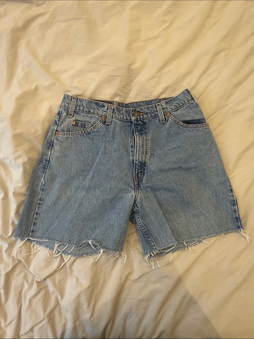 Light Blue Denim Cutoff Shorts